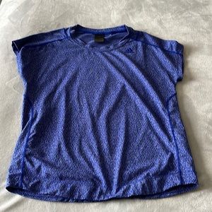 ADIDAS Blue Women’s Short Sleeve Workout Top